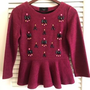 Dolce Vita size Small embellished peplum top